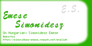 emese simonidesz business card